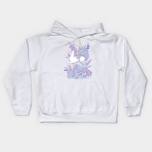 The Last Unicorn Illustration Kids Hoodie